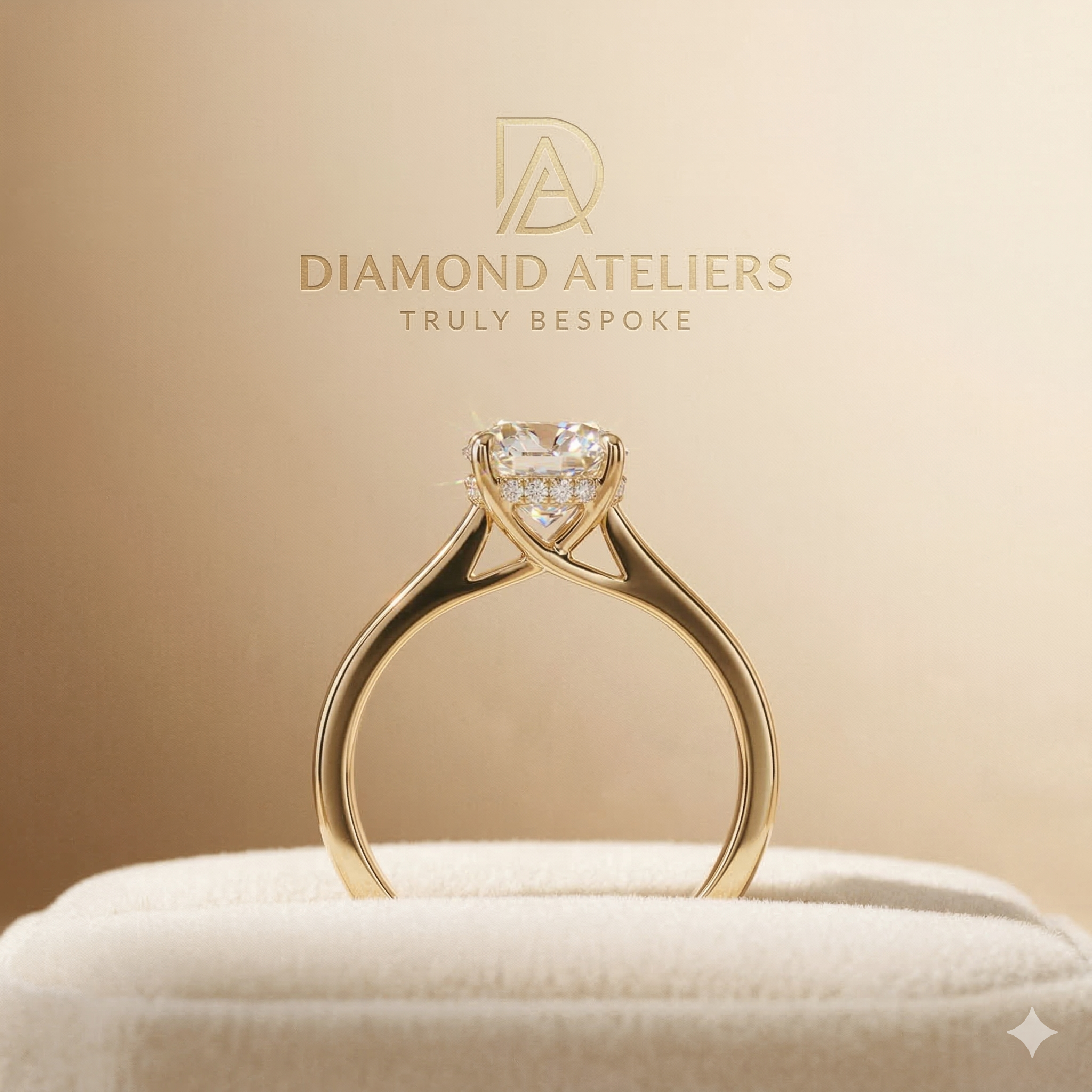 Jeweller crafting a commissioned custom engagement ring | Diamond Ateliers