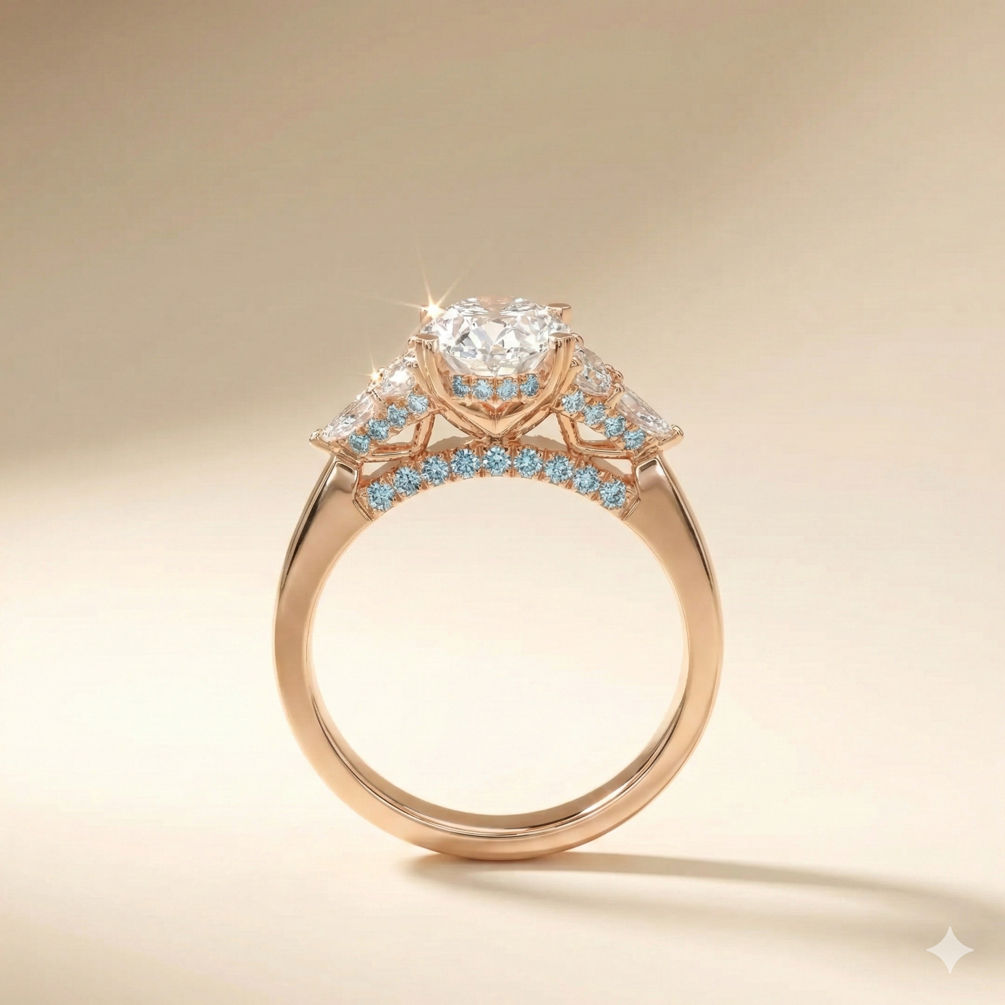 AI-generated rendering of a custom engagement ring design | Diamond Ateliers