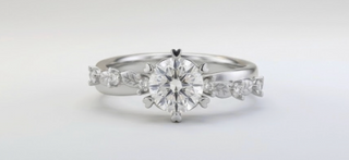 Platinum Round Floral Twist - Image 1