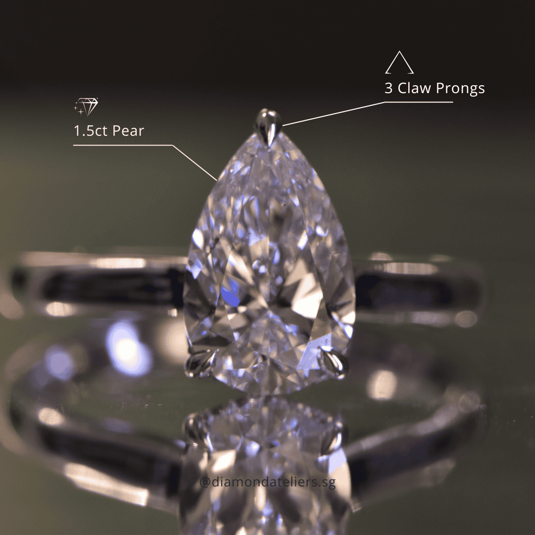 1.5ct Pear Solitaire Engagement Ring