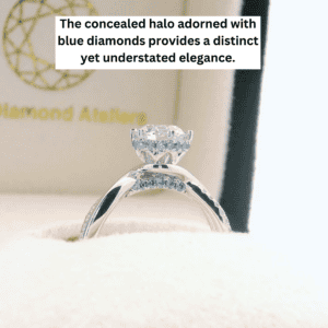 Concealed Blue Diamond Halo